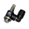 Miniature Swivel Outlet Flow Regulator Exhaust Polymer Ø4mm G1/8 BSPP 7640 04 10